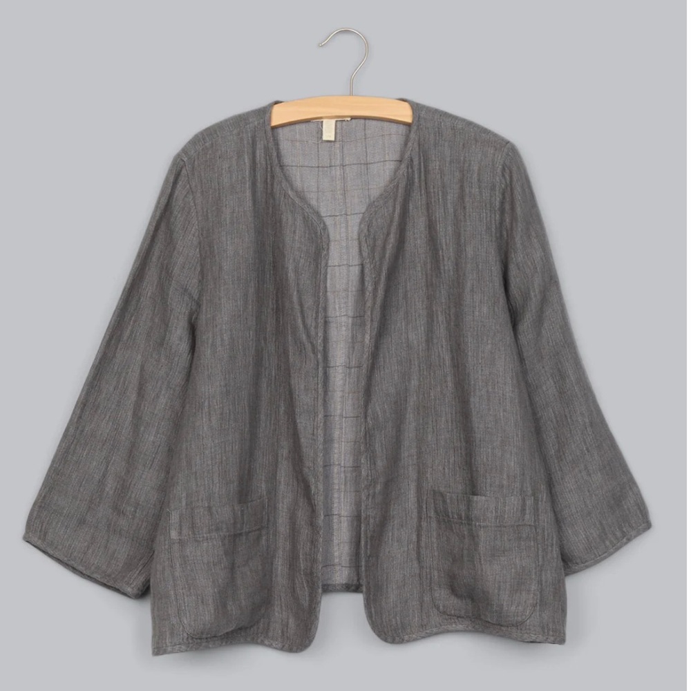 EILEEN FISHER Organic Linen & Cotton Jacket XS